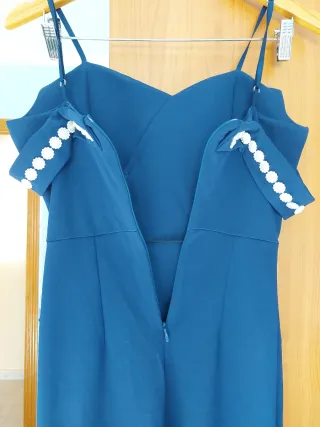 Vestido de fiesta azul elegante