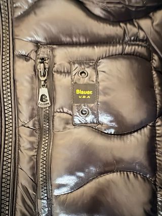 Blauer Giubbotto Nero con Cappuccio Pelliccia