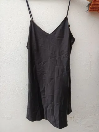 Vestido negro pijama tirantes