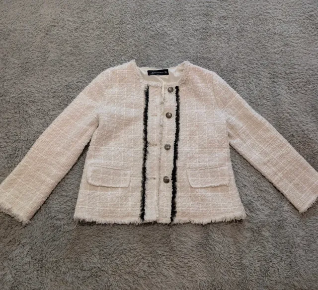 Chaqueta Zara Beige Tweed