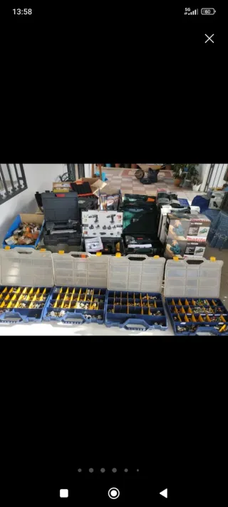 Lote de Herramientas, brocas, fresas tupi, etc.