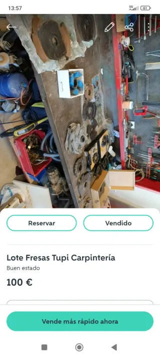 Lote de Herramientas, brocas, fresas tupi, etc.