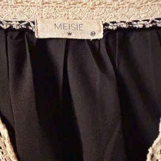 Blusa Meisïe Boho Chic Negra Encaje