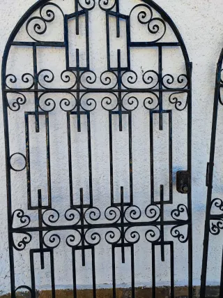 Puerta doble hierro forjado