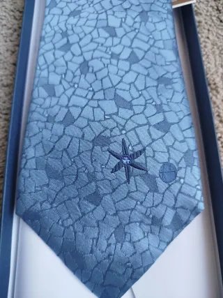 Corbata Aena Seda Diseño Gaudí Azul