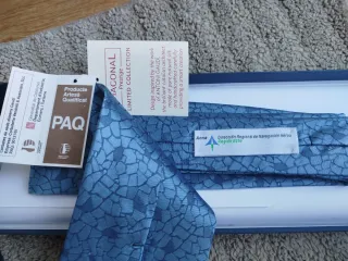 Corbata Aena Seda Diseño Gaudí Azul