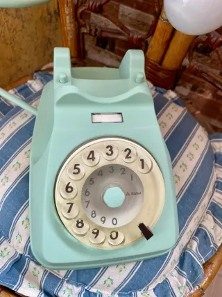 Lampada SIP Telefono vintage teal