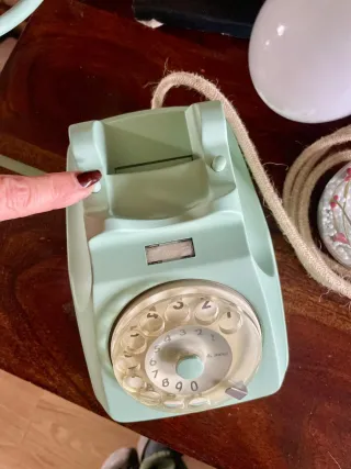 Lampada SIP Telefono vintage teal