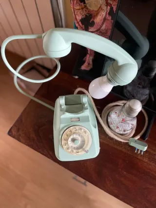 Lampada SIP Telefono vintage teal