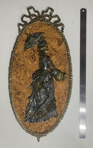 2 Cuadros bronce con relieve figuras