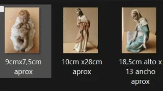 Son tres figuras la Jesús. María y José. Lladro.