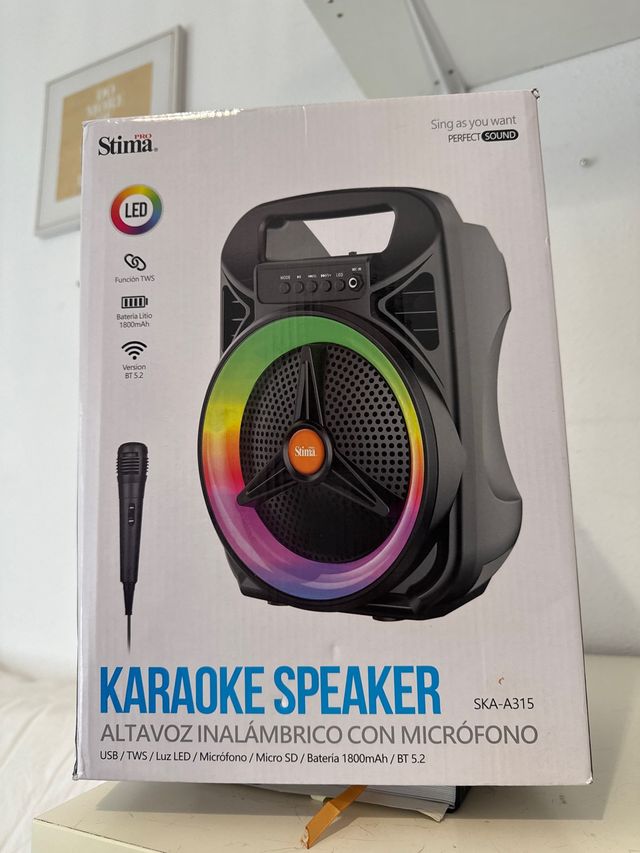 Altavoz Karaoke Stima SKA-A315 Micrófono LED