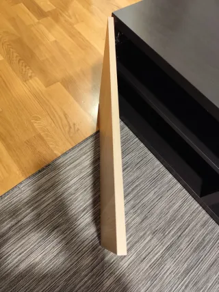 Mueble bajo TV madera y negro