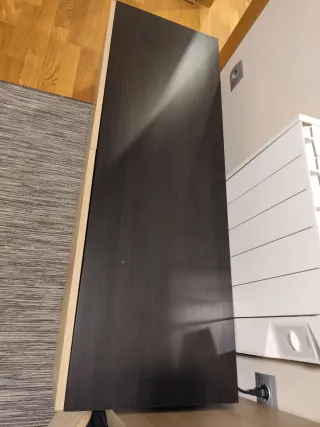 Mueble bajo TV madera y negro