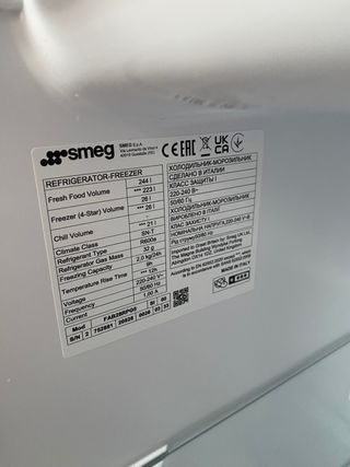 Frigorífico retro vintage Smeg color verde claro
