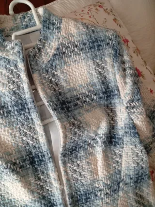 Chaqueta tejida a cuadros