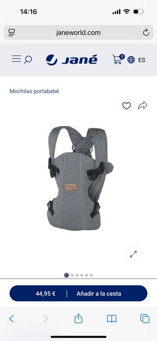 Mochila porteo Jané gris