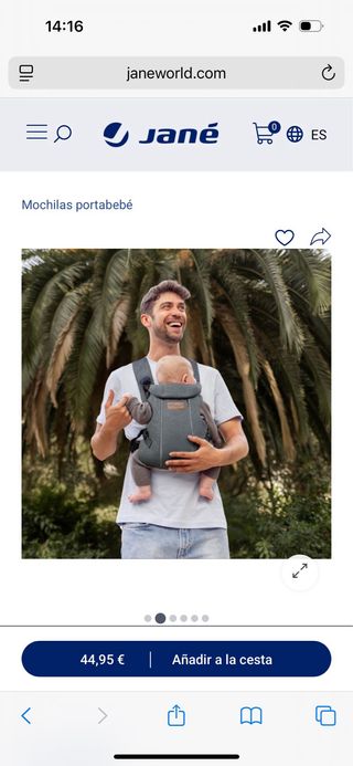 Mochila porteo Jané gris