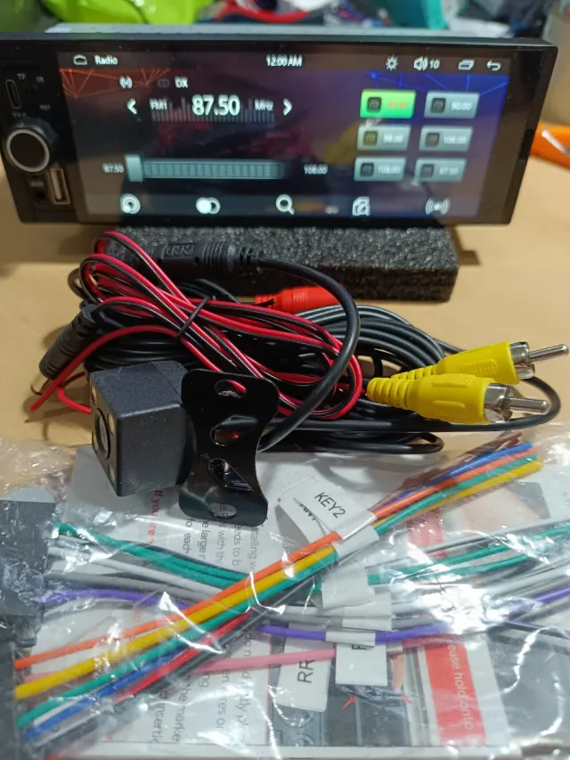 Pantalla Android Carplay GPS 1DIN + Cámara