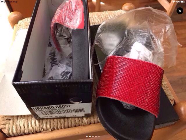 Ciabatte rosse donna Tg 37