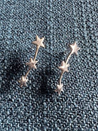 Pendientes estrellas plata