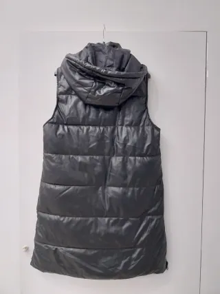 Gilet lungo ecopelle nero taglie S-M-L