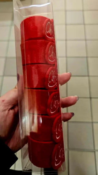 Set 6 portatovaglioli feltro Merry Christmas