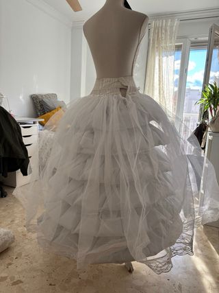 Cancán de Fallera Blanco Talla Única