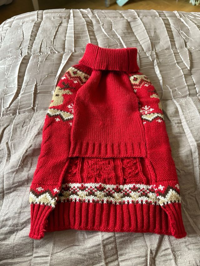 Jersey Navideño Perro Reindeer Talla S