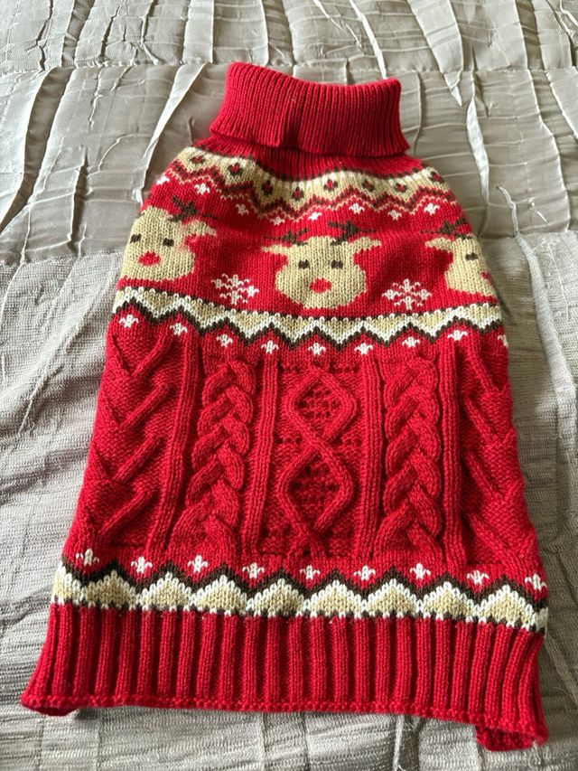 Jersey Navideño Perro Reindeer Talla S