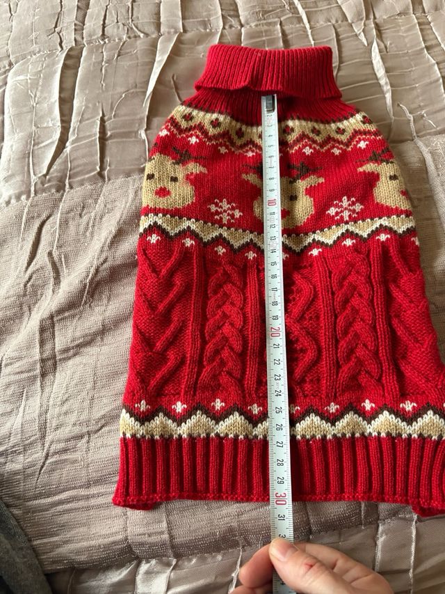 Jersey Navideño Perro Reindeer Talla S