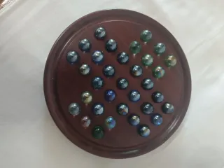 Juego Solitario Chino Tablero Madera