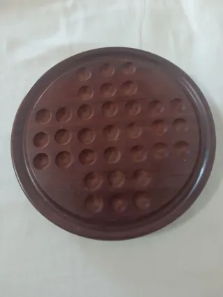 Juego Solitario Chino Tablero Madera