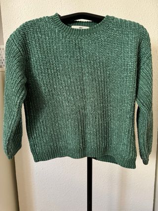 Jersey Niña H&M Verde Talla 8-10