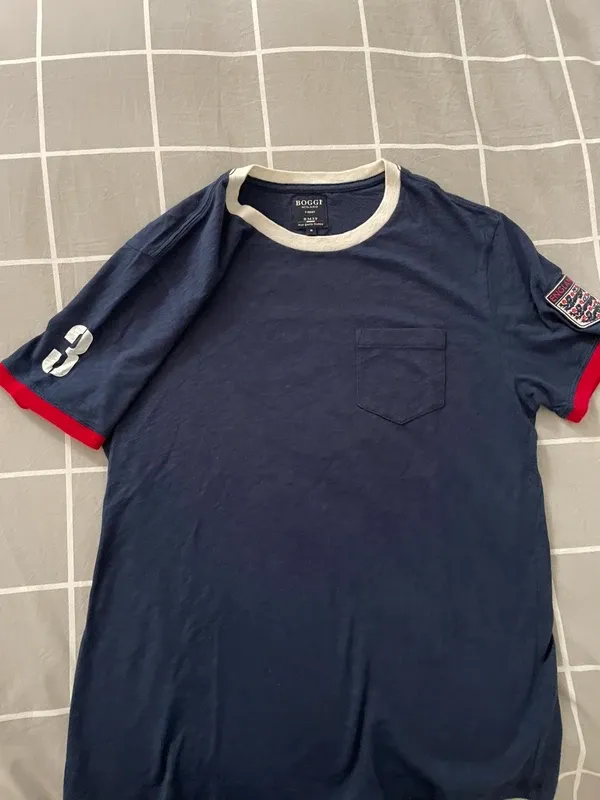 T-shirt Boggi Milano Blu/Rosso Taglia M