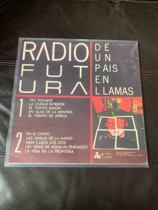 Vinilo Radio Futura De Un Pais En Llamas
