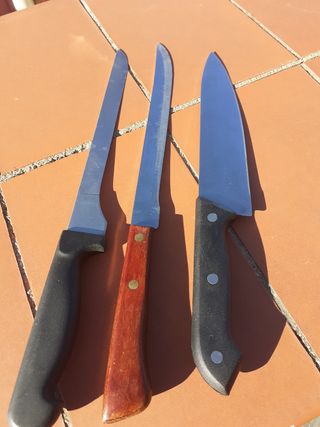 Set di 3 coltelli da cucina per taglio prosciutto e carne