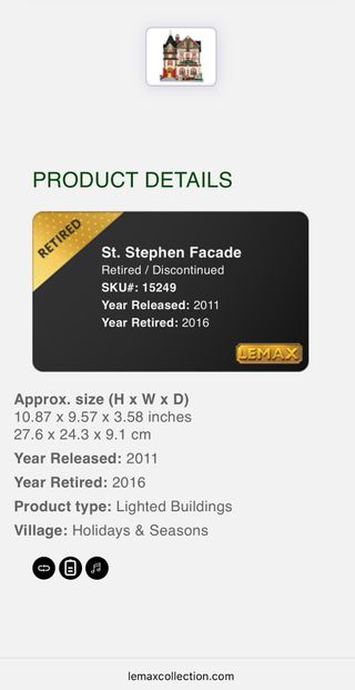 Lemax facciata “St. Stephen Façade” cod. 15249