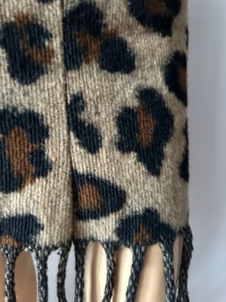 Gonna maculata con frange