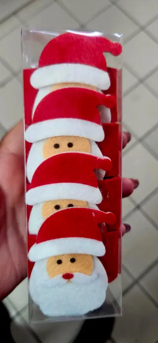 Set 4pz Portatovaglioli Natale Feltro