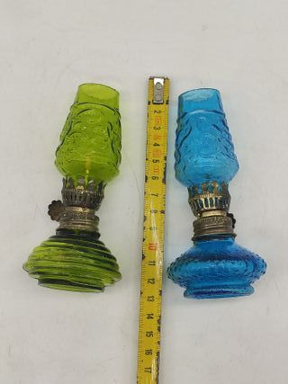 Lámparas de aceite cristal Hong Kong (2 unidades)