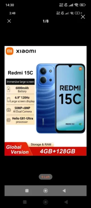 Xiaomi Redmi 15C 128GB Azul Nuevo