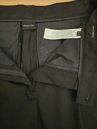 Pantalones Massimo Dutti Negros Mujer