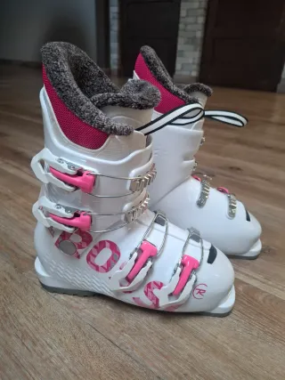 Botas de esquí Jr Rossignol blancas y rosas