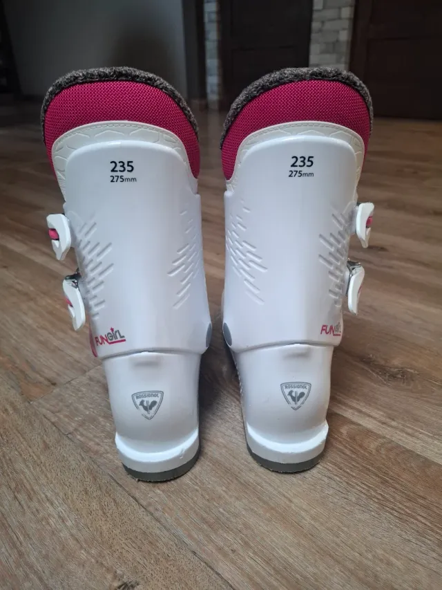 Botas de esquí Jr Rossignol blancas y rosas