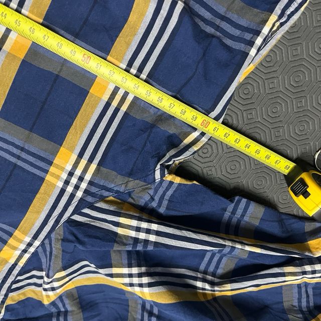 Camisa Chaps XL Vintage Xadrez Azul e Amarelo