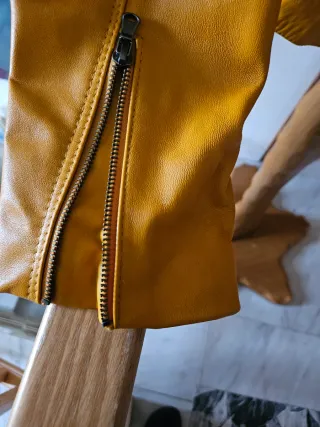 Chaqueta Biker Piel Auténtica Elastano