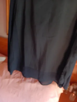 Blusa Sfera Negra Talla L con Cremalleras Doradas