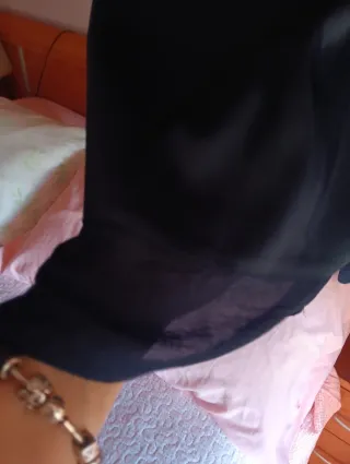 Blusa Sfera Negra Talla L con Cremalleras Doradas