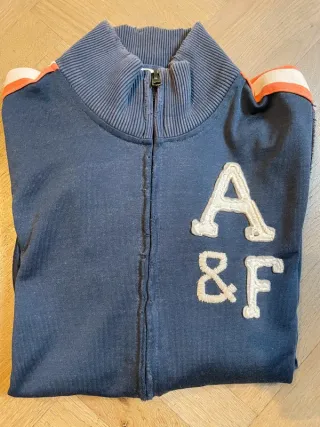 Felpa Abercrombie & Fitch Zip Blu Arancio XL